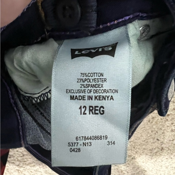 Kids girls NEW‎ NWT jeggings Jeans 12 reg regular LEVI’S - Picture 4 of 7